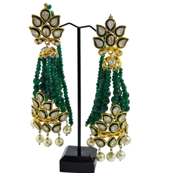 EMERALD KUNDAN EARRINGS (1)