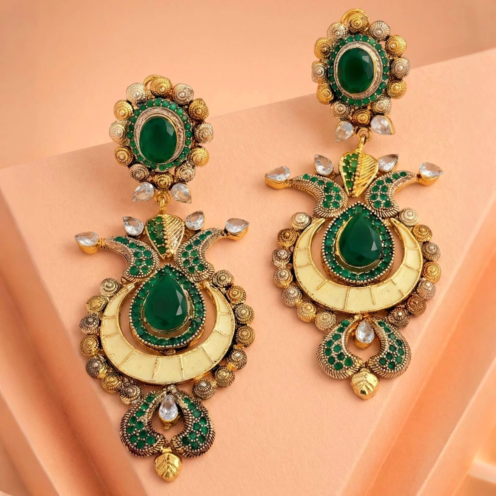 FLORAL MEENA EARRINGS