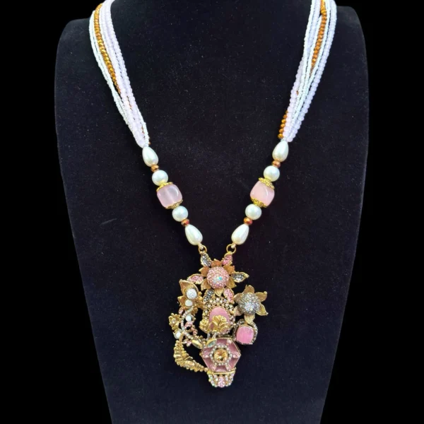 HEXAGONAL PINK MALA