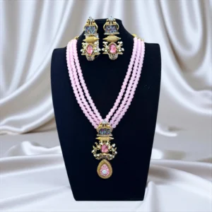 shiny pink signature mala set