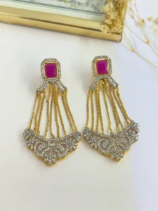 MAGENTA EARRINGS 1