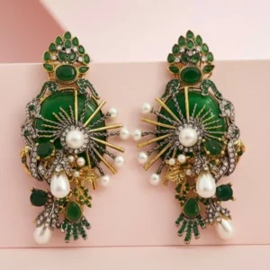 ANTIQUE GREEN EARRINGS