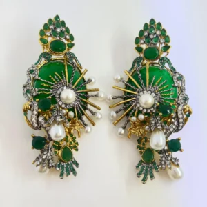 ANTIQUE GREEN EARRINGS