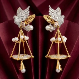 CHAMPAGNE CAGE EARRINGS