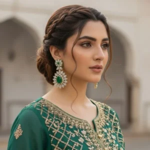DROPLET GREEN EARRINGS