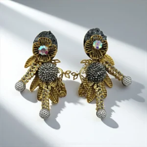 blosssom black earrings