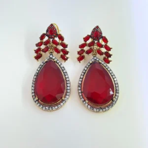 DROP RED EARRINGS