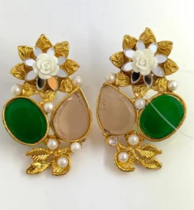 FLORAL EAR STUDS 2