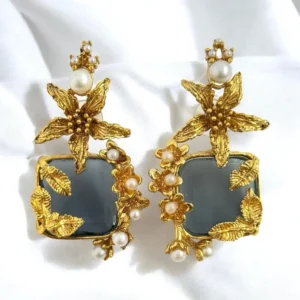 FLORAL EAR STUDS