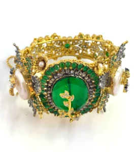 FLORAL GREEN BANGLE 1