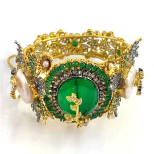 FLORAL GREEN BANGLE 1