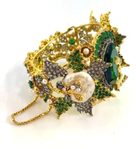 FLORAL GREEN BANGLE 2