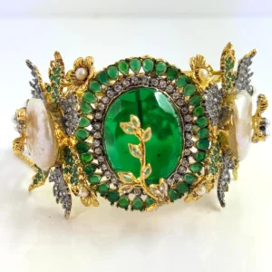 FLORAL GREEN BANGLE