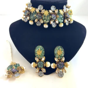 FLORAL GREEN SET...