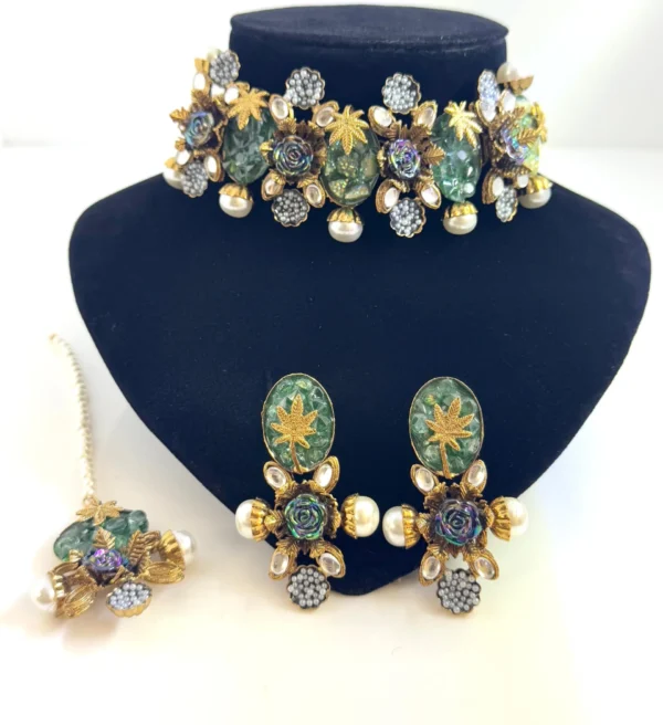 FLORAL GREEN SET...