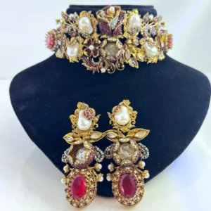 FLORAL MAROON SET ..1