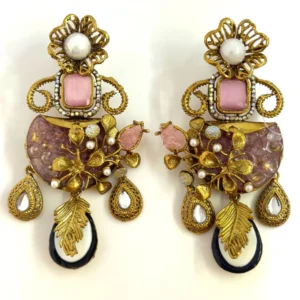 FLORAL PINK EARRINGS...1