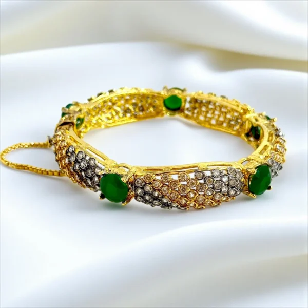 GREEN STONE BANGLE 2