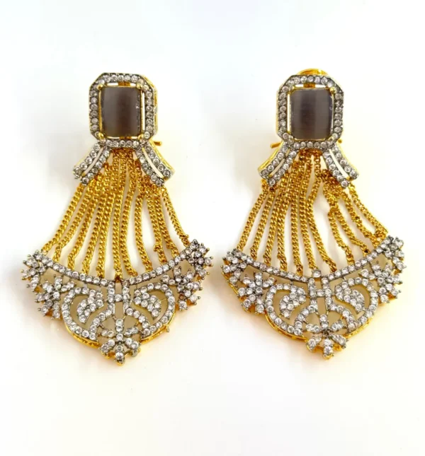 GREYISH STONE EARRINGS