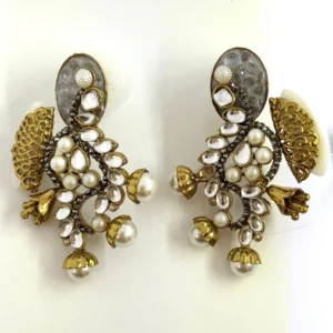 KUNDAN WHITE EARRINGS