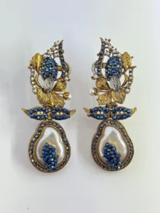 LEAFY BLUE EARRINGS