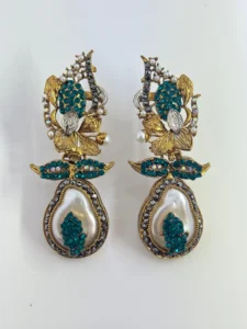 LEAFY ZINC EARRINGS