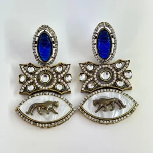 LION BLUE EARRINGS