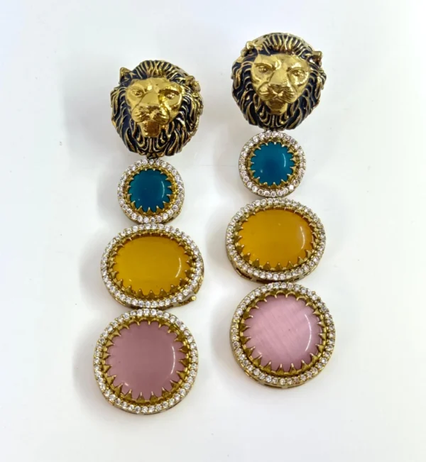 LION EARRINGS..