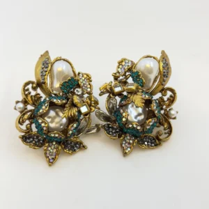 LOTUS EMERALD EARRINGS