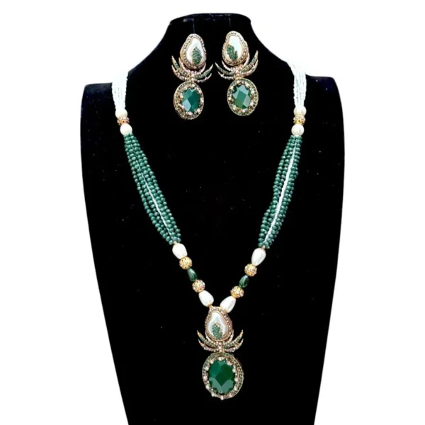 LOTUS EMERALD MALA SET