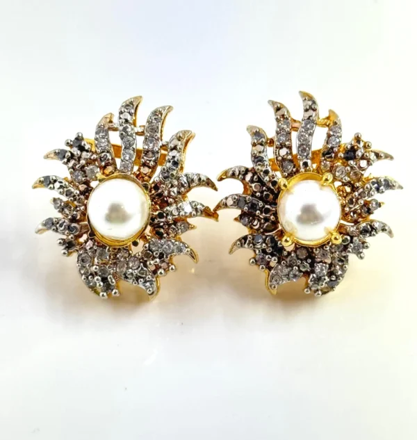 OPAL WHITE EAR STUDS