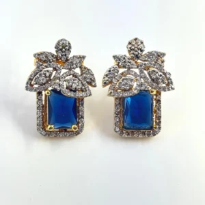 PETAL BLUE EAR STUDS