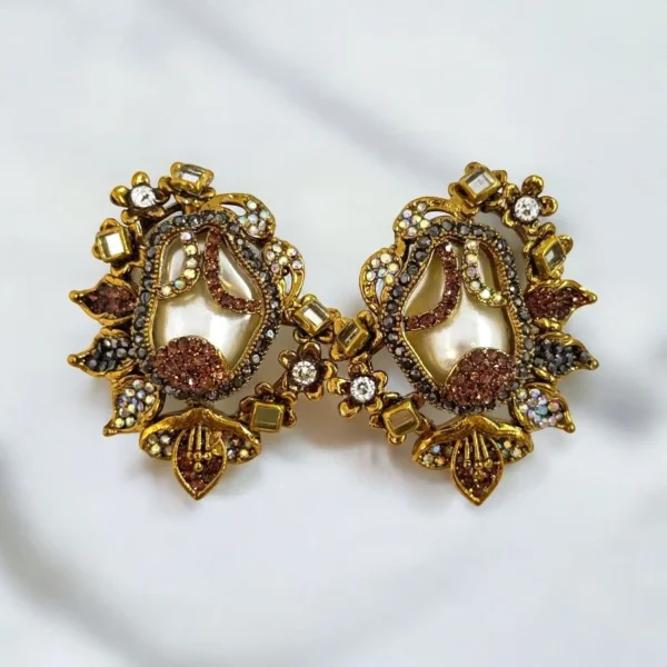 PETAL BROWN EARRINGS