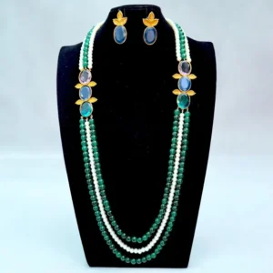 EMERALD MALA SET