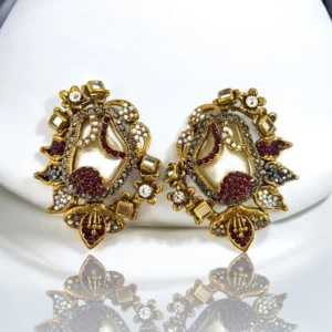 PRTAL MAROON EARRINGS
