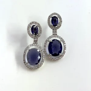 PURPLE EAR STUDS