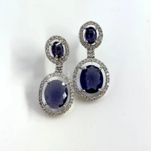 PURPLE EAR STUDS