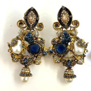 SHINY BLUE EARRINGS