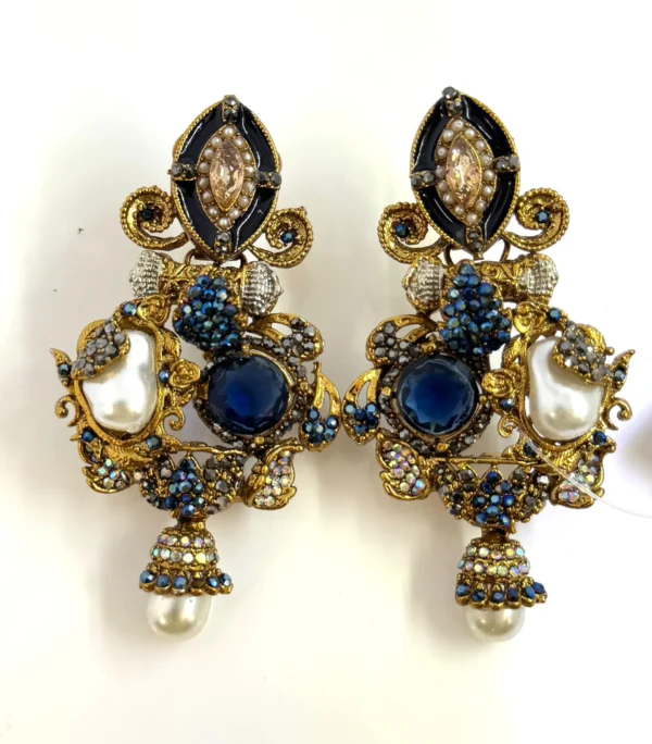 SHINY BLUE EARRINGS
