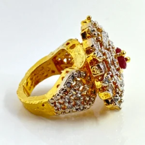 SILVER RED RING 1