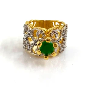 SPIRAL GREEN RING