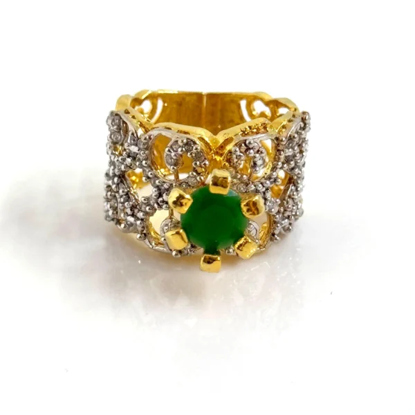 SPIRAL GREEN RING