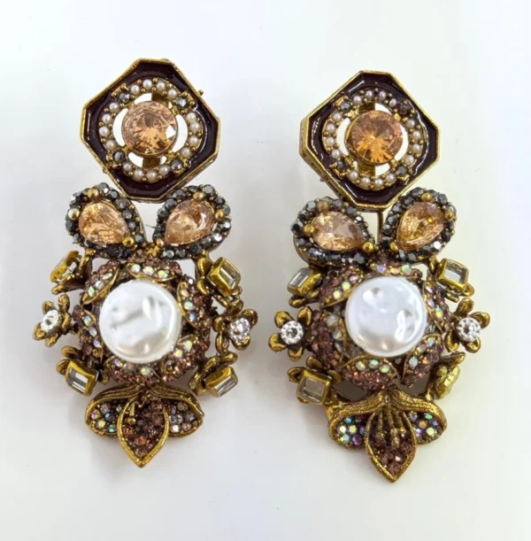SQUARA BROWN EARRINGS
