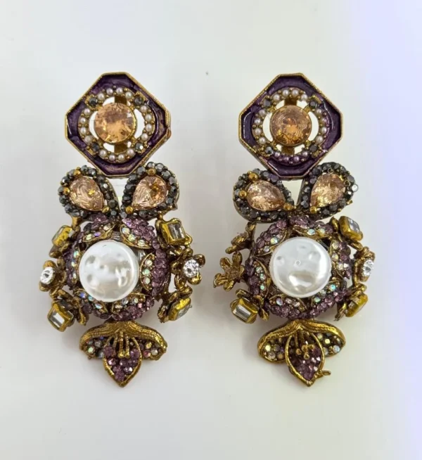 SQUARA LAVENDER EARRINGS