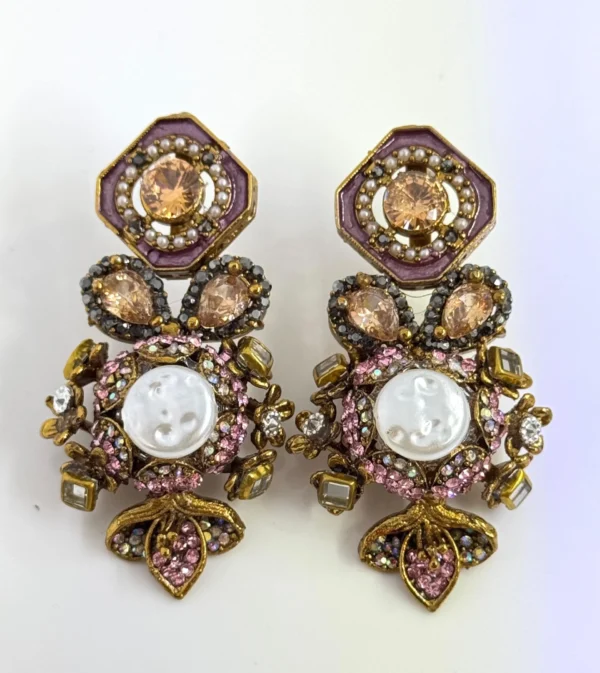 SQUARA PINK EARRINGS