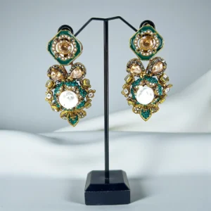 SQUARE EMERALD EARRINGS