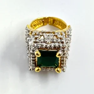 SQUARISH GREEN RING 1