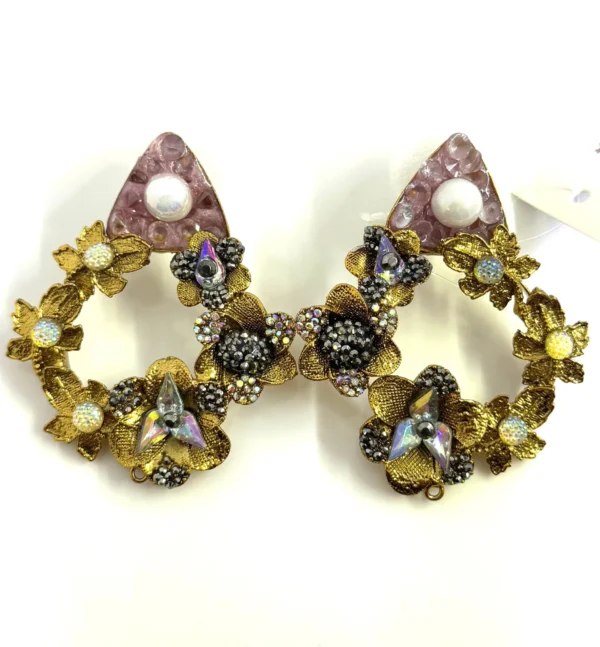 TRIANGULAR PINK EARRINGS