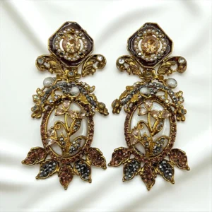 claasic brown earringhgs