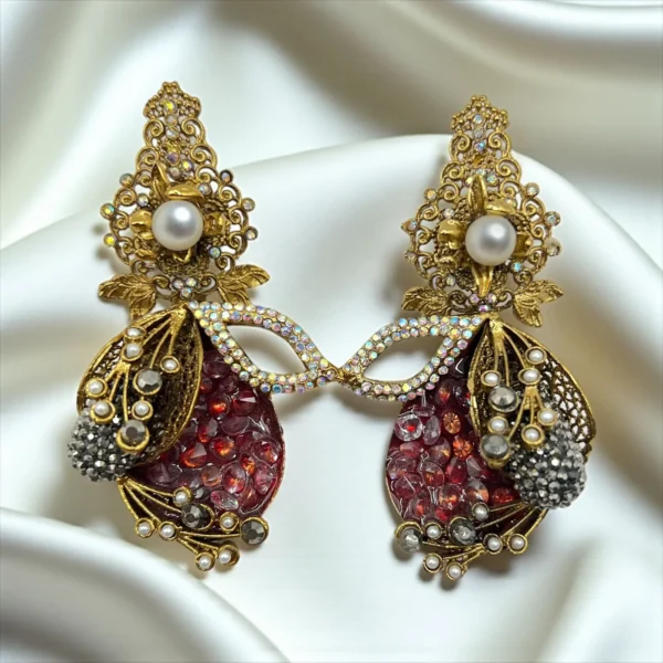 sleek maroon earrings 1